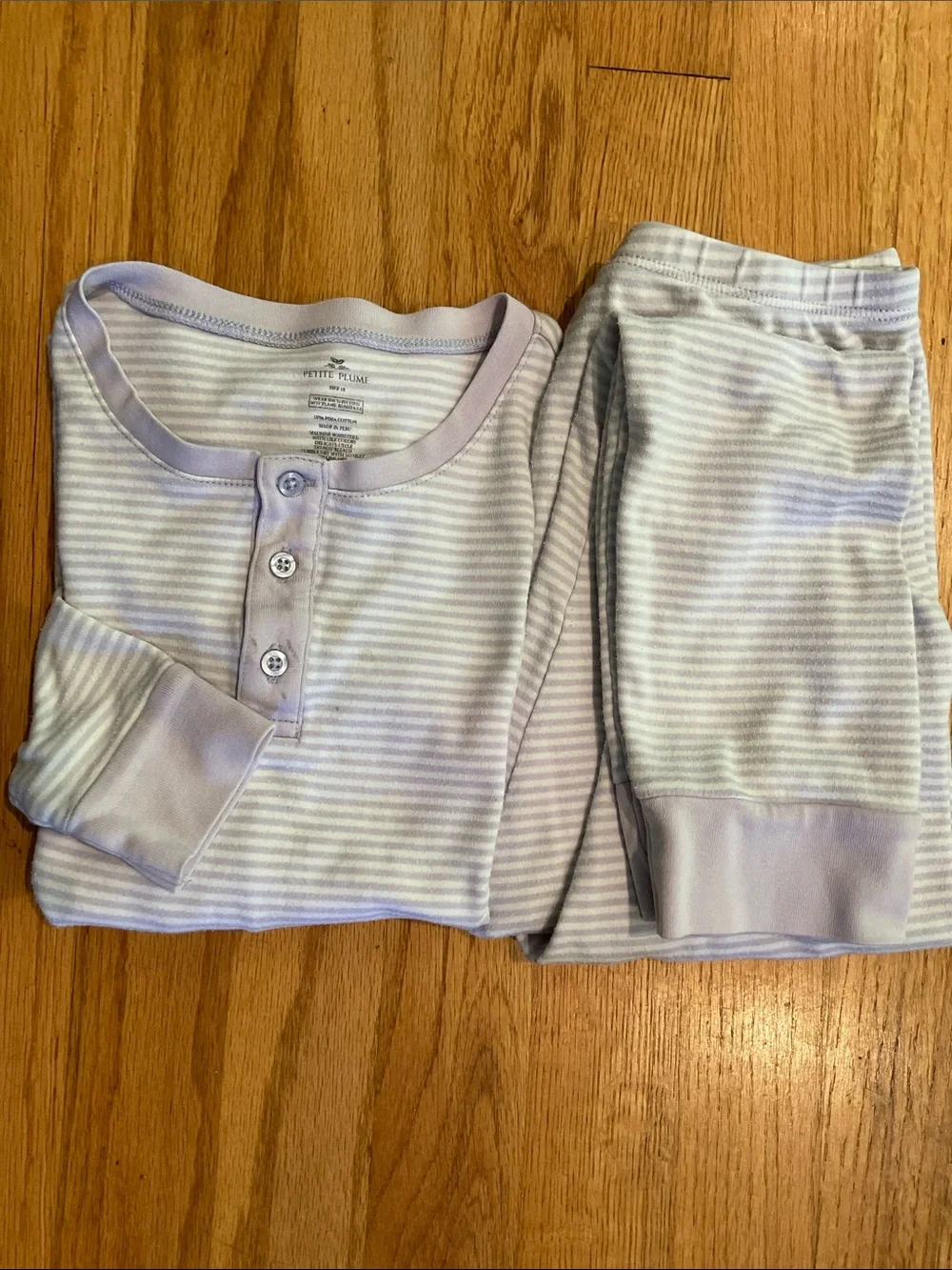 Petite Plume - Snug fit, 2-piece pajama set - Pima cotton - Boy’s size 12